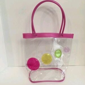 🩷Avon 2003 Clear Tote w/Polka Dots